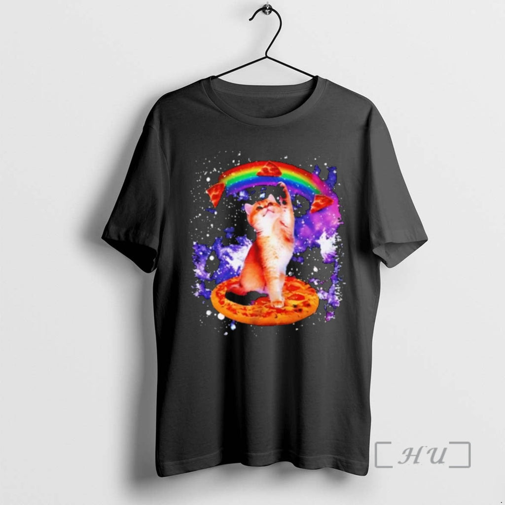 Officials Space Galaxy Cat Rainbow Pizza Floating Slices