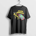 Officials Space Madness Golden Skeleton Top Hat Planet Black T Shirt Sweater