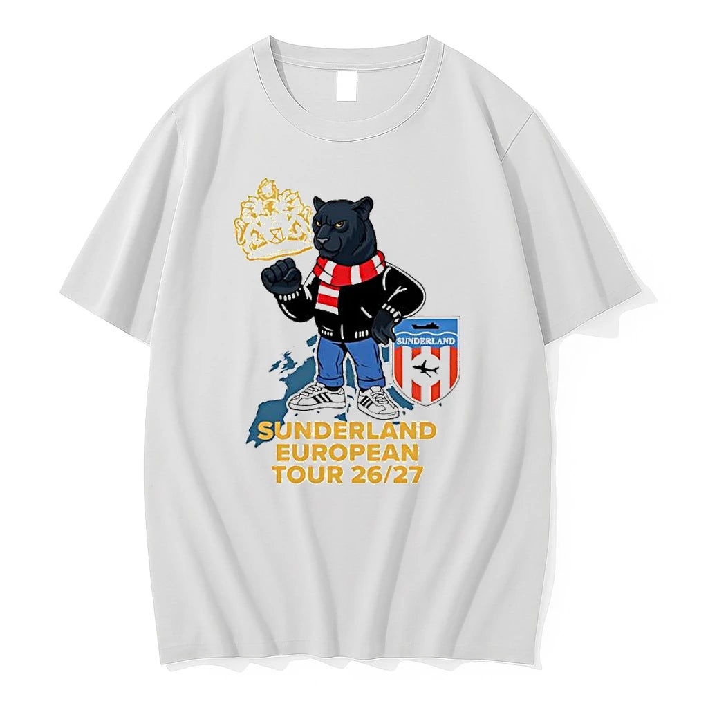 Officials Sunderland Afc Panther Mascot Sunderland European Tour 26 27 Football Premium T Shirt