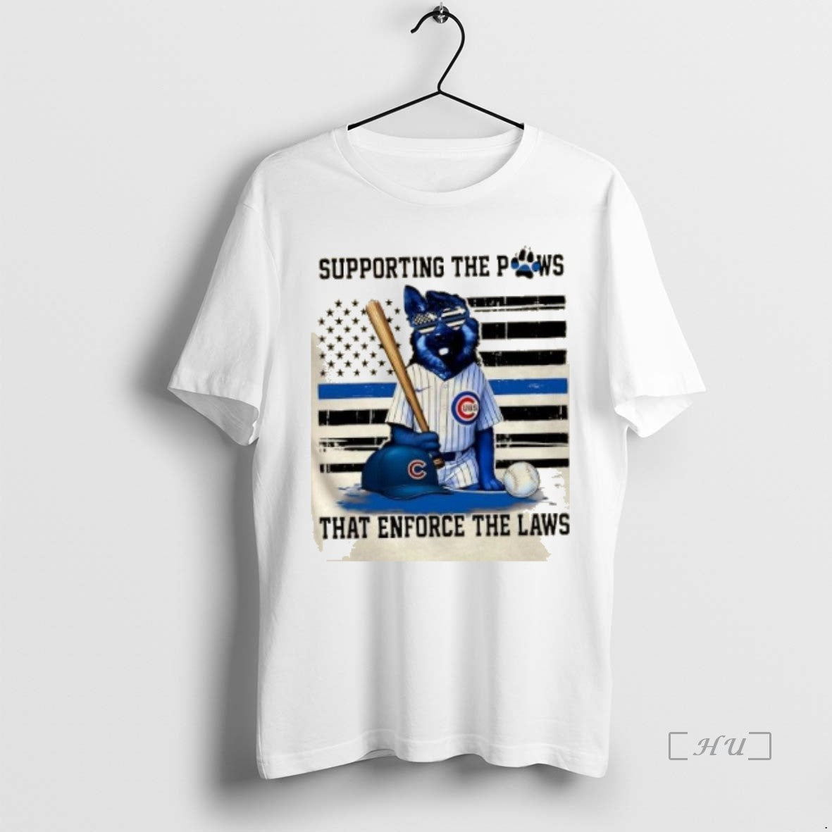 Officials Supporting The Paws That Enforce The Laws Chicago Cubs Dog Us Flag