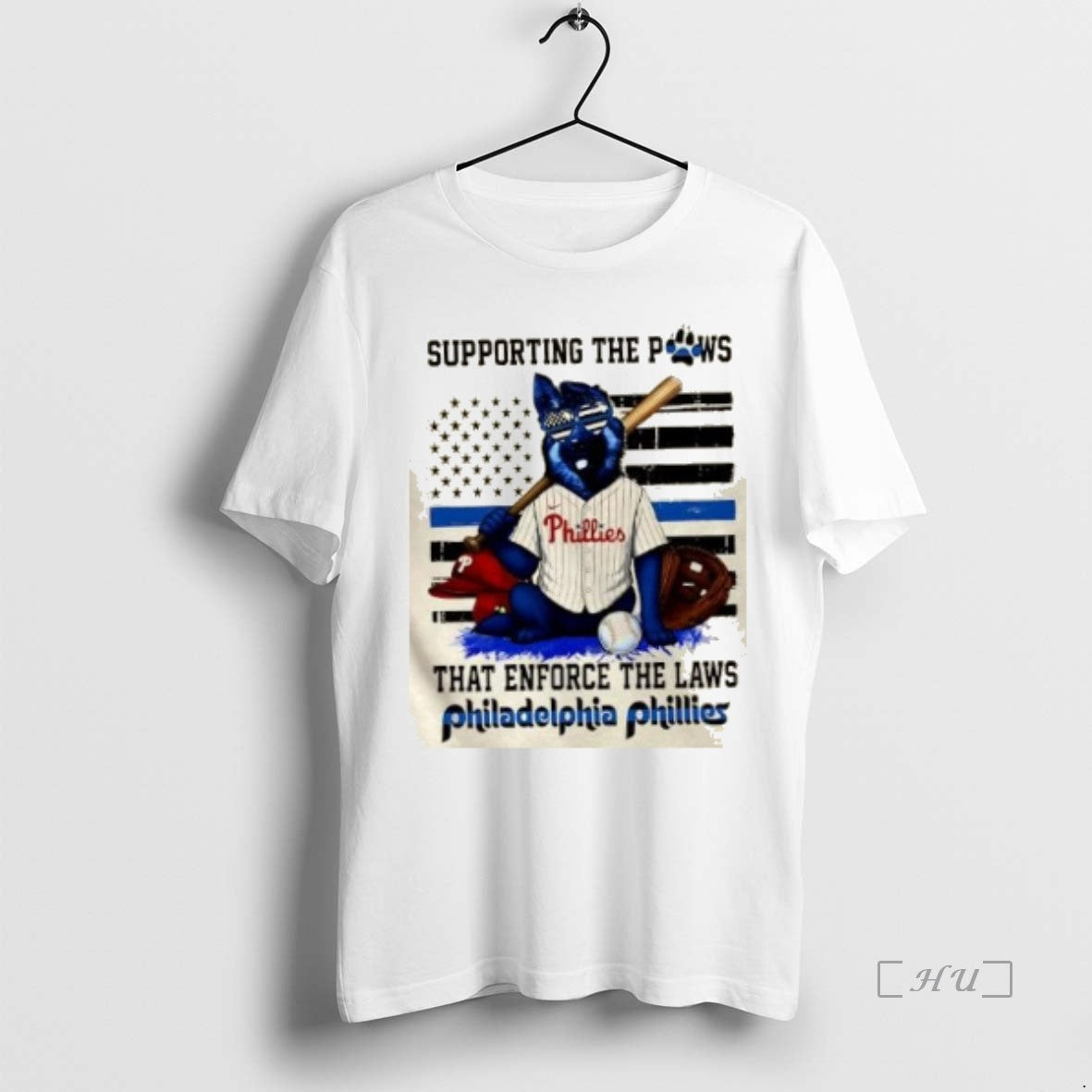 Officials Supporting The Paws That Enforce The Laws Philadelphia Phillies Dog Us Flag
