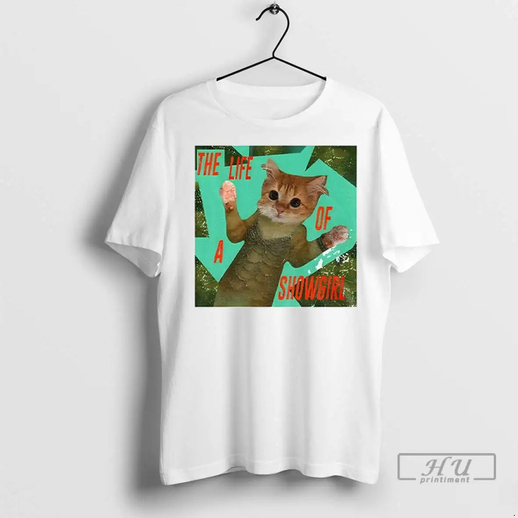 Officials Taylor The Life Of A Showgirl Cat Funny Meme T Shirts