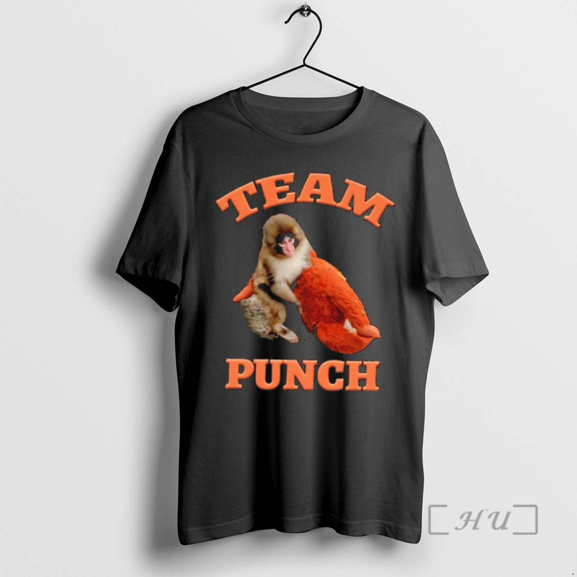 Officials Team Punch Japanese Macaque Monkey Holding Orange Plush Toy
