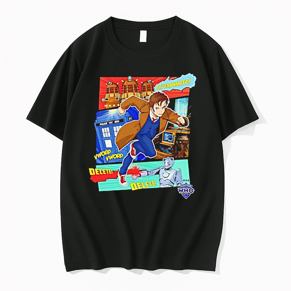 Officials Tenth Doctor Daleks Cybermen Doctor Who Exterminate Vworp Vworp Delete Premium T Shirt