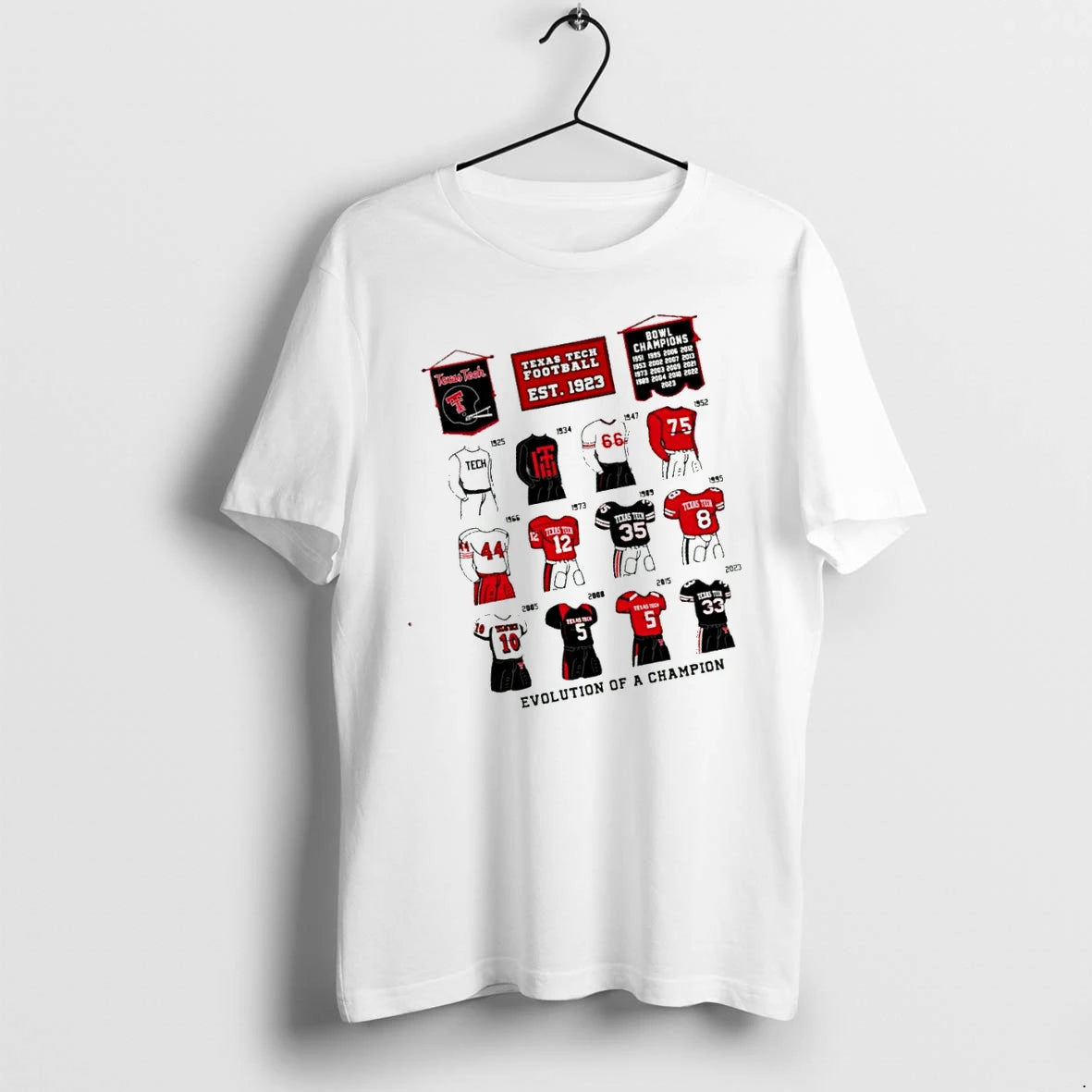 Officials Texas Tech Football Evolution Of A Champion Premium T Shirt