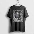 Officials The Fun Aunt Has Arrived Knight Riding Giant Black Cat Tee
