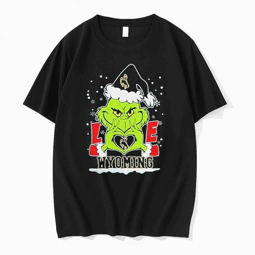 Officials The Grinch Love 2024 Wyoming Cowboys Football Christmas T Shirt Sweater