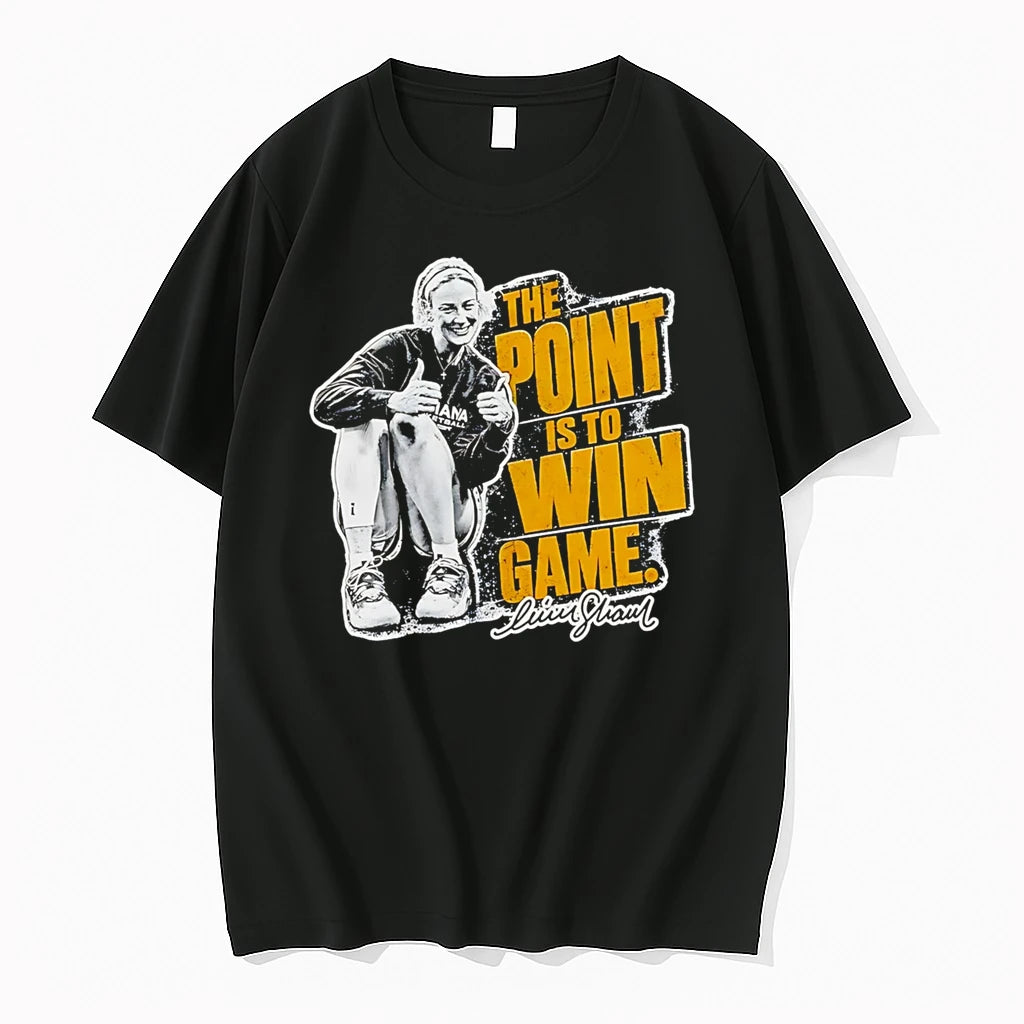 Officials The Point Is To Win Game Caitlin Clark Indiana Basketball Premium T Shirt