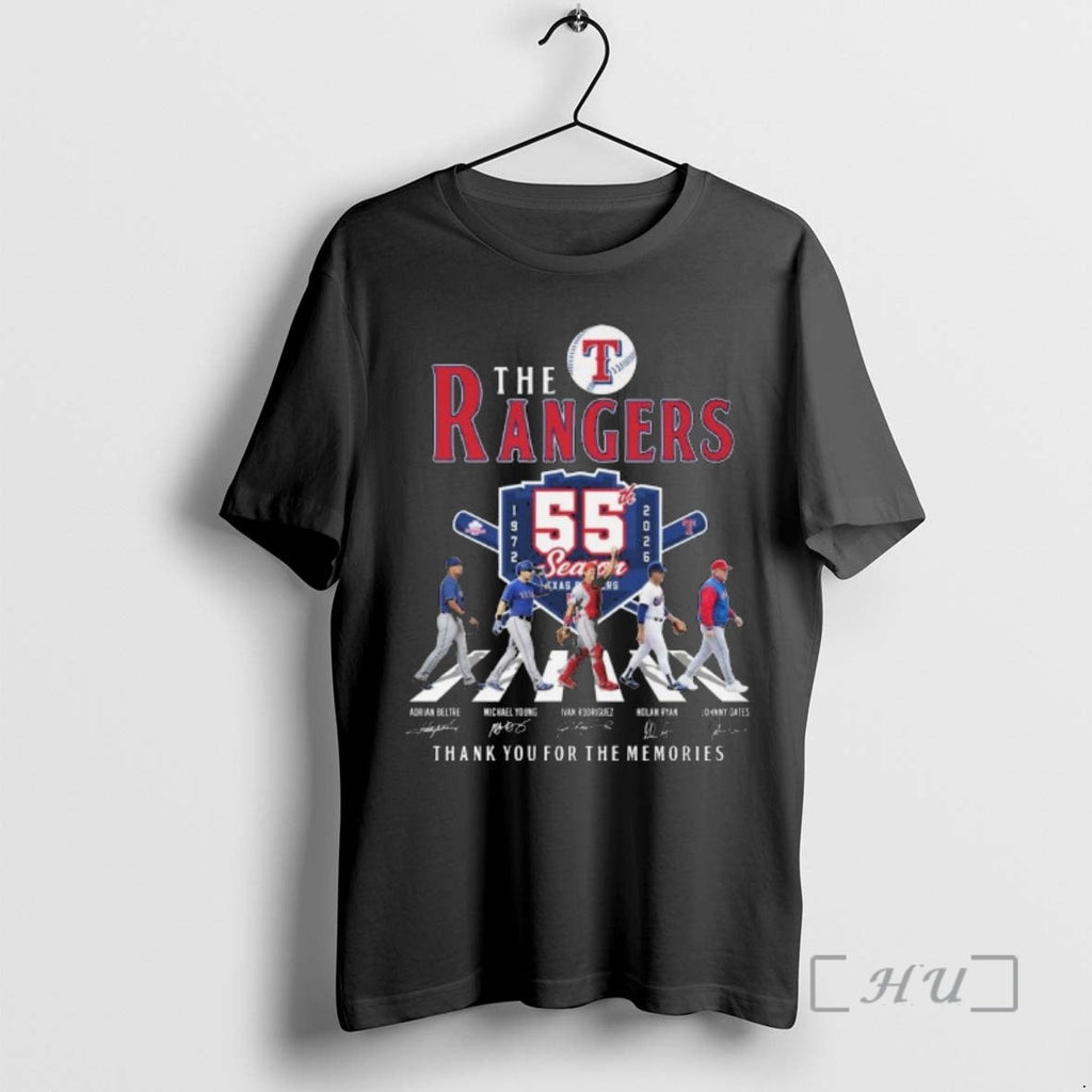 Officials The Texas Rangers Abbey Road Thank You For The Memories Signatures Premium T Shirts