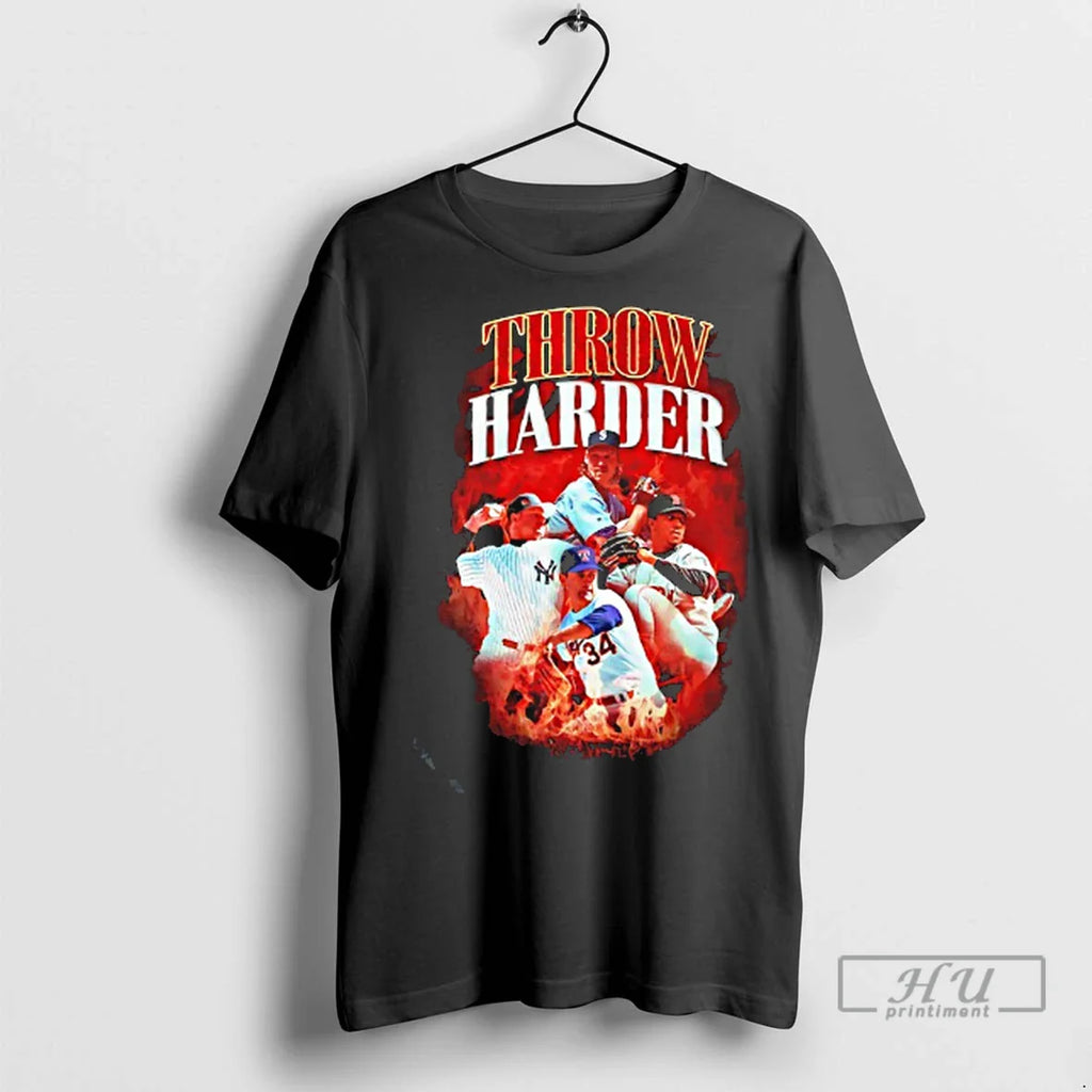 Officials Throw Harder Yankees Rangers Red Sox Mariners Player Flame T Shirts
