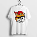 Officials Tiger Golf Mascot Wearing Red Cap And Sunglasses Tee Premium T Shirt