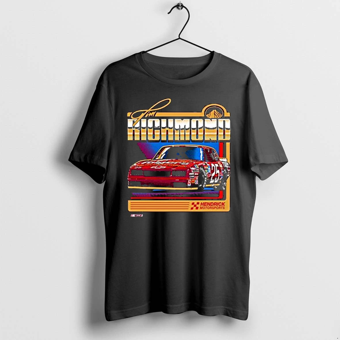 Officials Tim Richmond Hendrick Motorsports Team Collection 25 Folgers Legends Black T Shirt Sweater