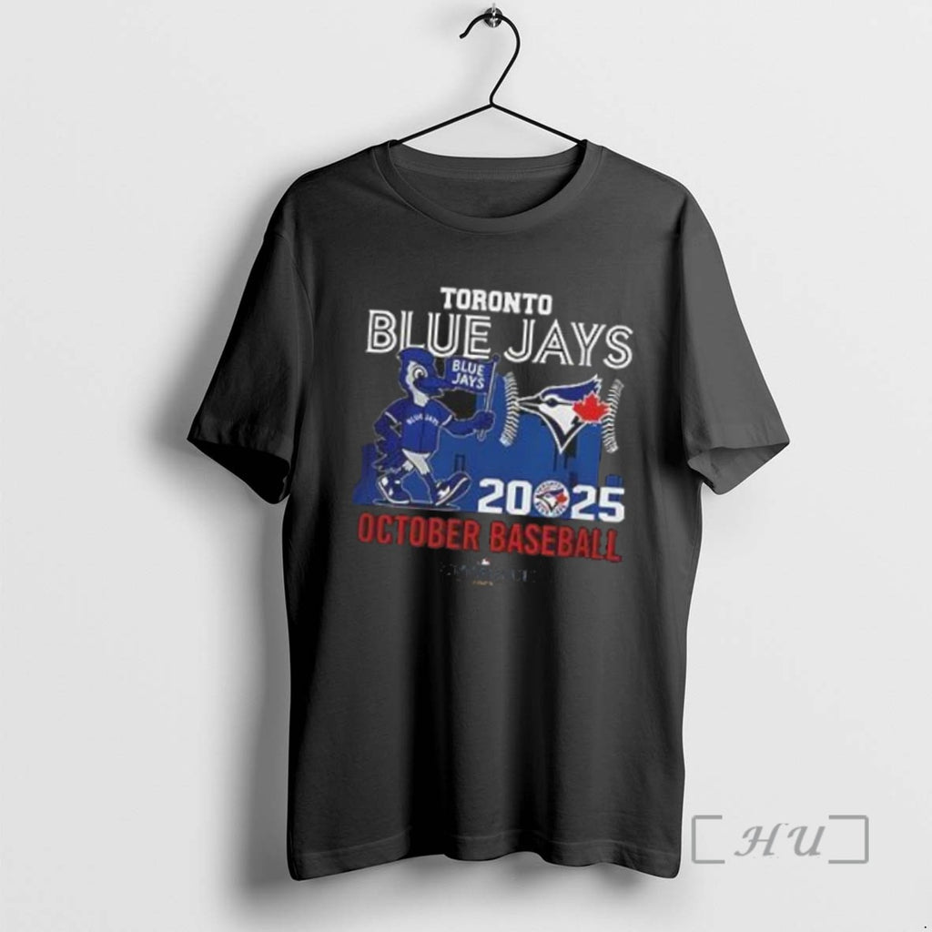 Officials Toronto Blue Jays 2025 October Baseball Skyline Mascot Skyline Tee Shirt Sweater
