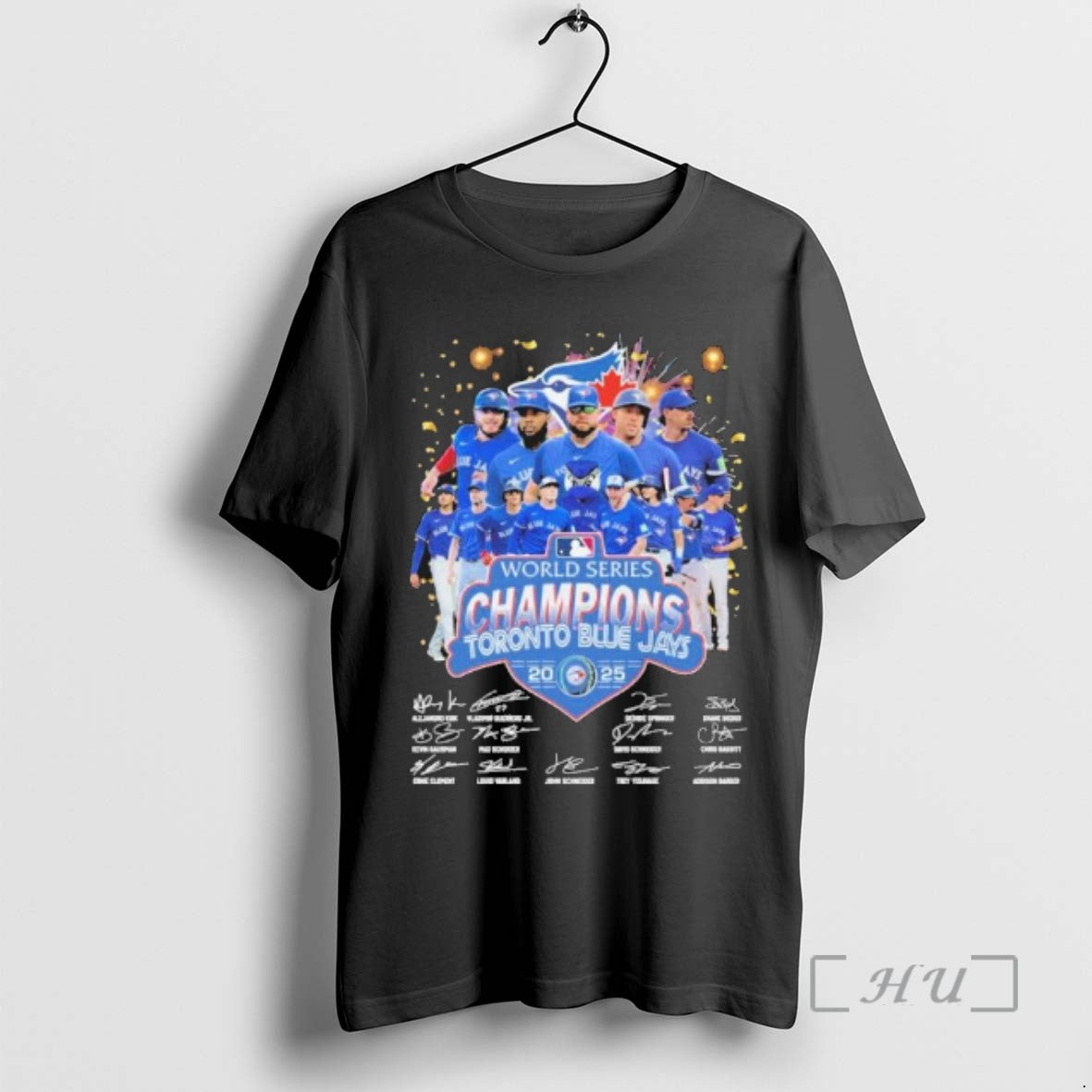 Officials Toronto Blue Jays Team 2025 World Series Champions Signatures Tee Shirt Sweater
