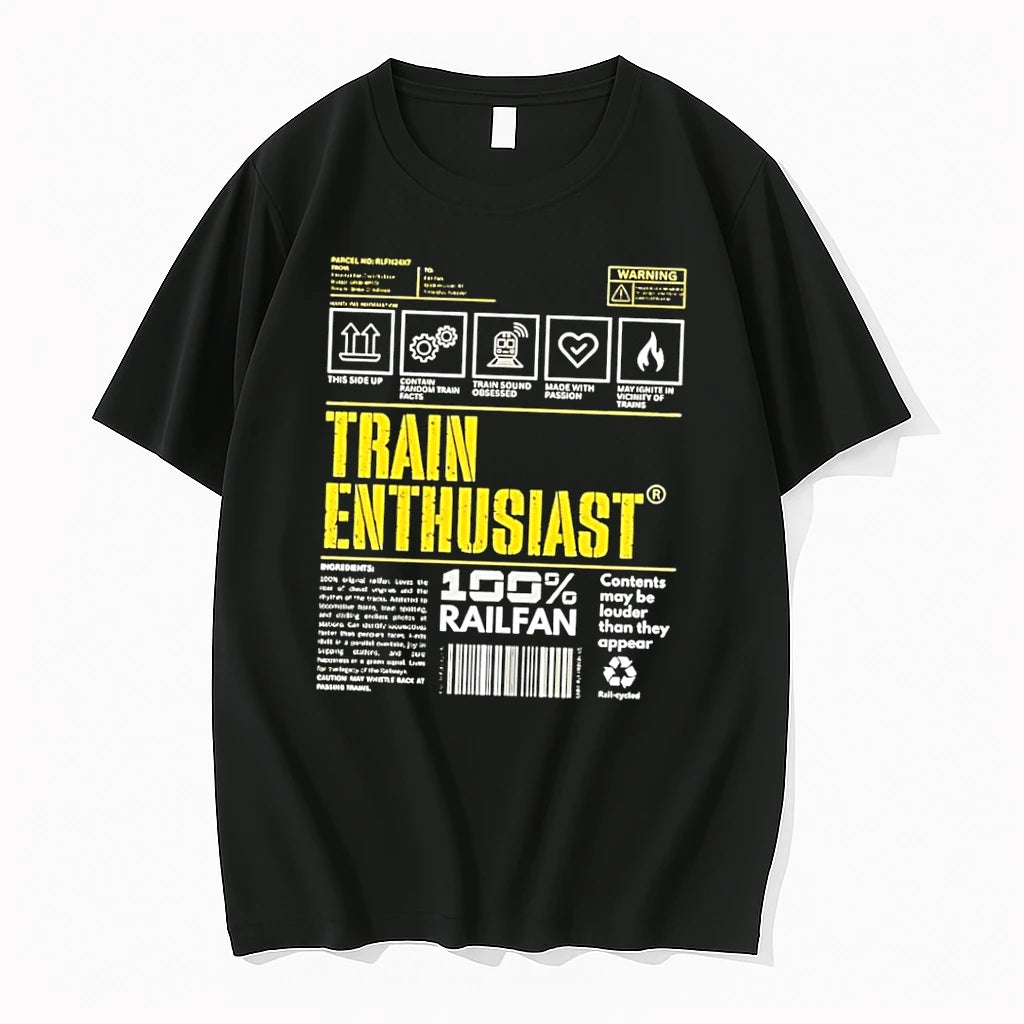 Officials Train Enthusiast 100 Railfan Shipping Label Black T Shirt Sweater