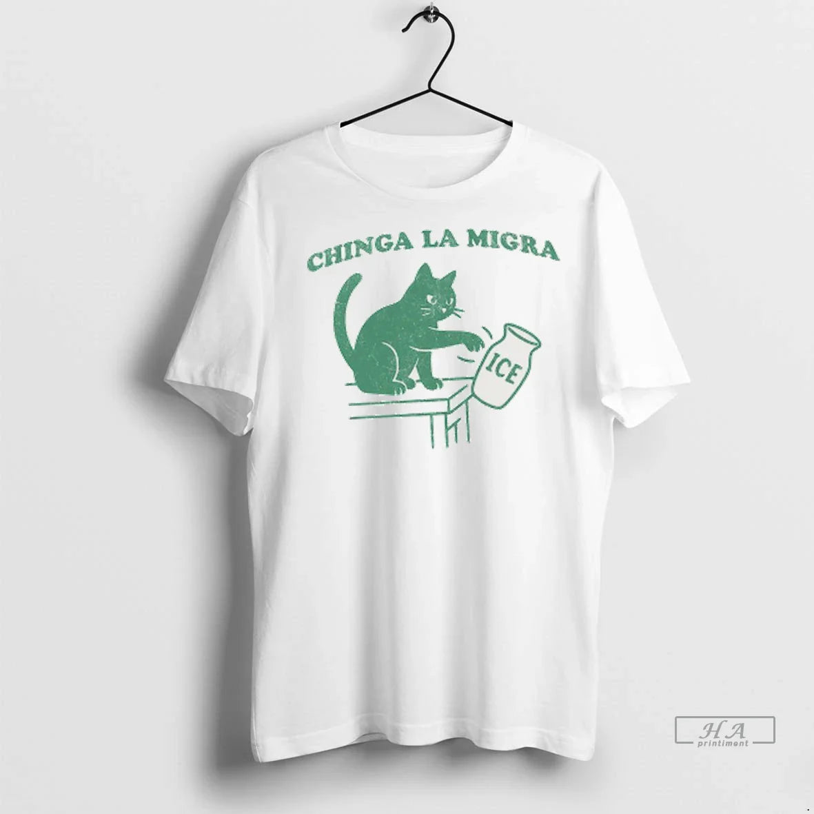Officials Trendy Chinga La Migra Cat Pushing A Vase Ice Caricature Shirt Sweater