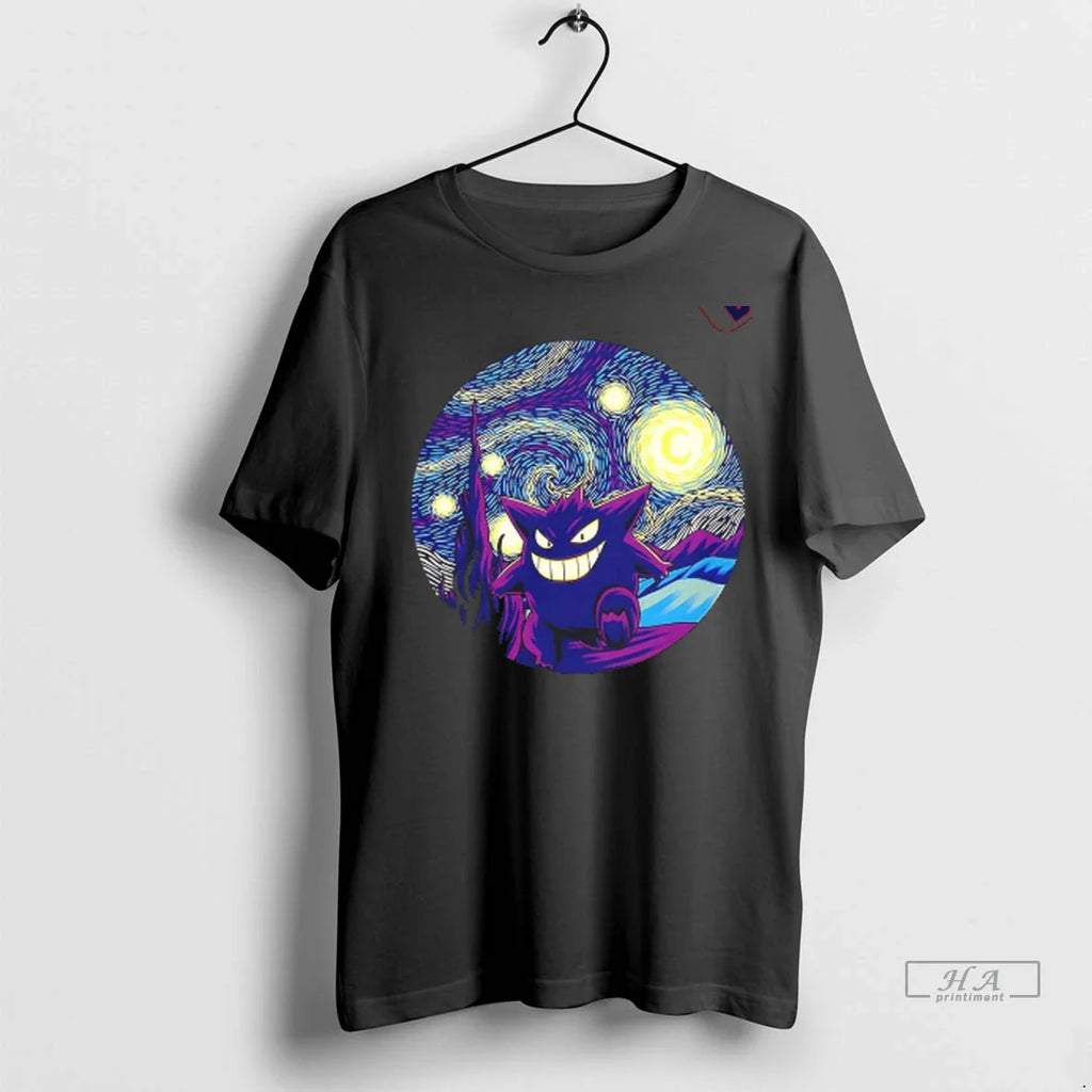 Officials Trendy Gengar X Van Goghs Starry Night Starry Ghost Shirt Sweater