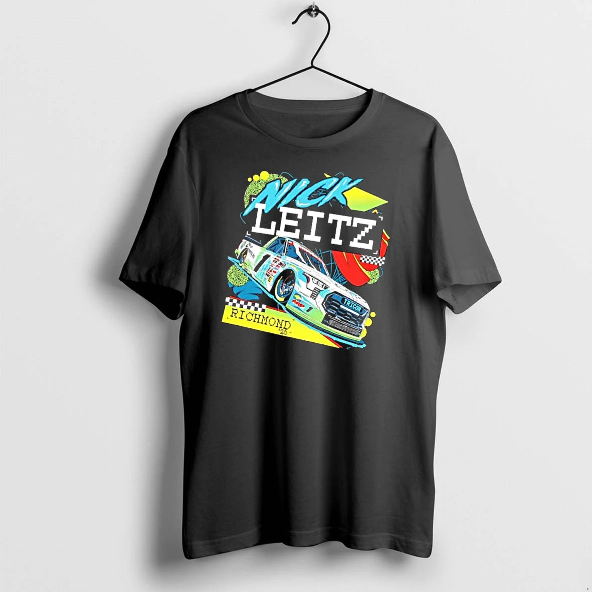 Officials Tricon Richmond Nick Leitz 2026 Retro Neon Geometric Racing Truck Mens T Shirt Sweater