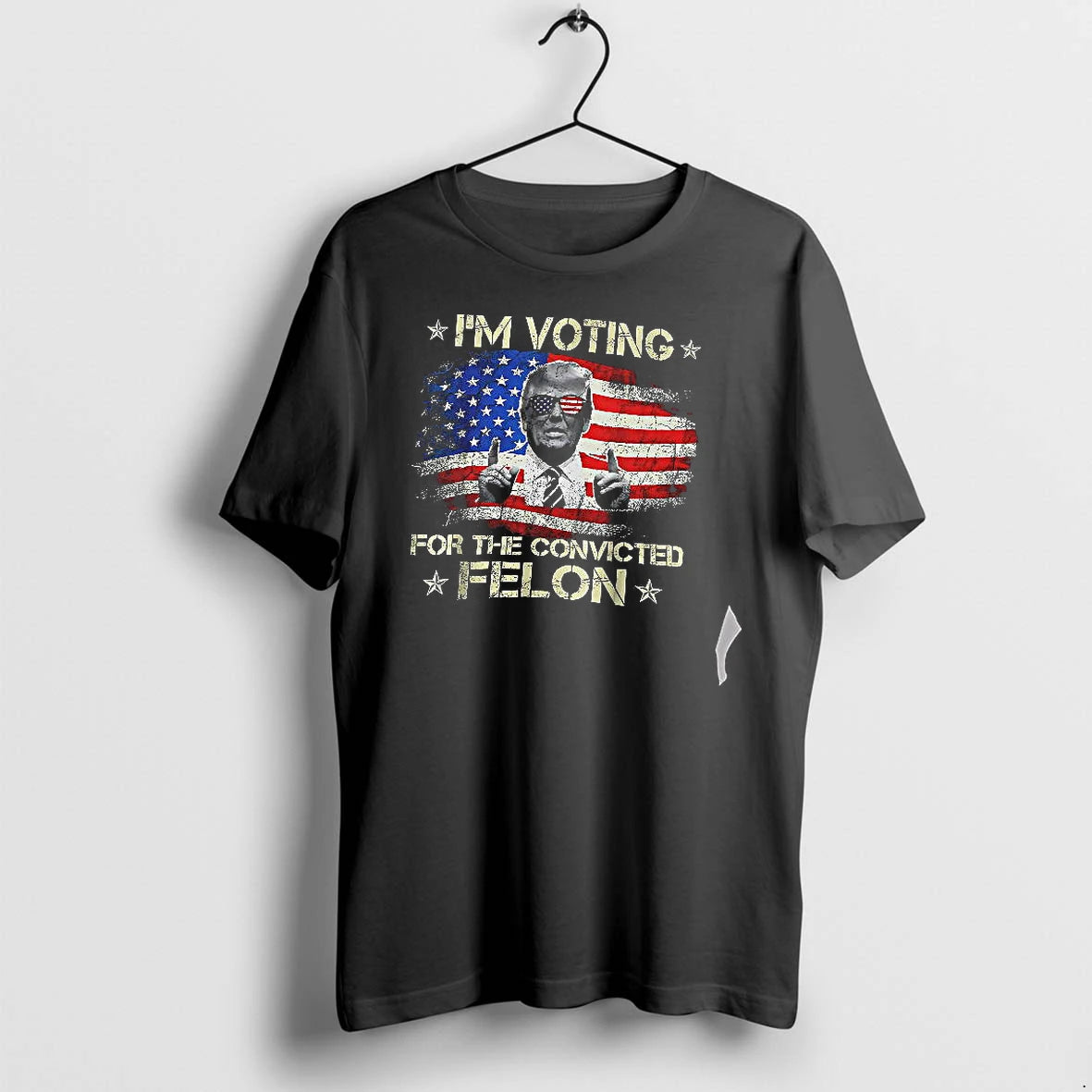 Officials Trump Im Voting For The Convicted Felon Flag Premium T Shirt