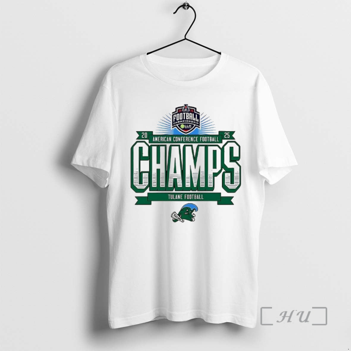 Officials Tulane Green Wave Football American Conference Football Champs 2025 T-Shirts