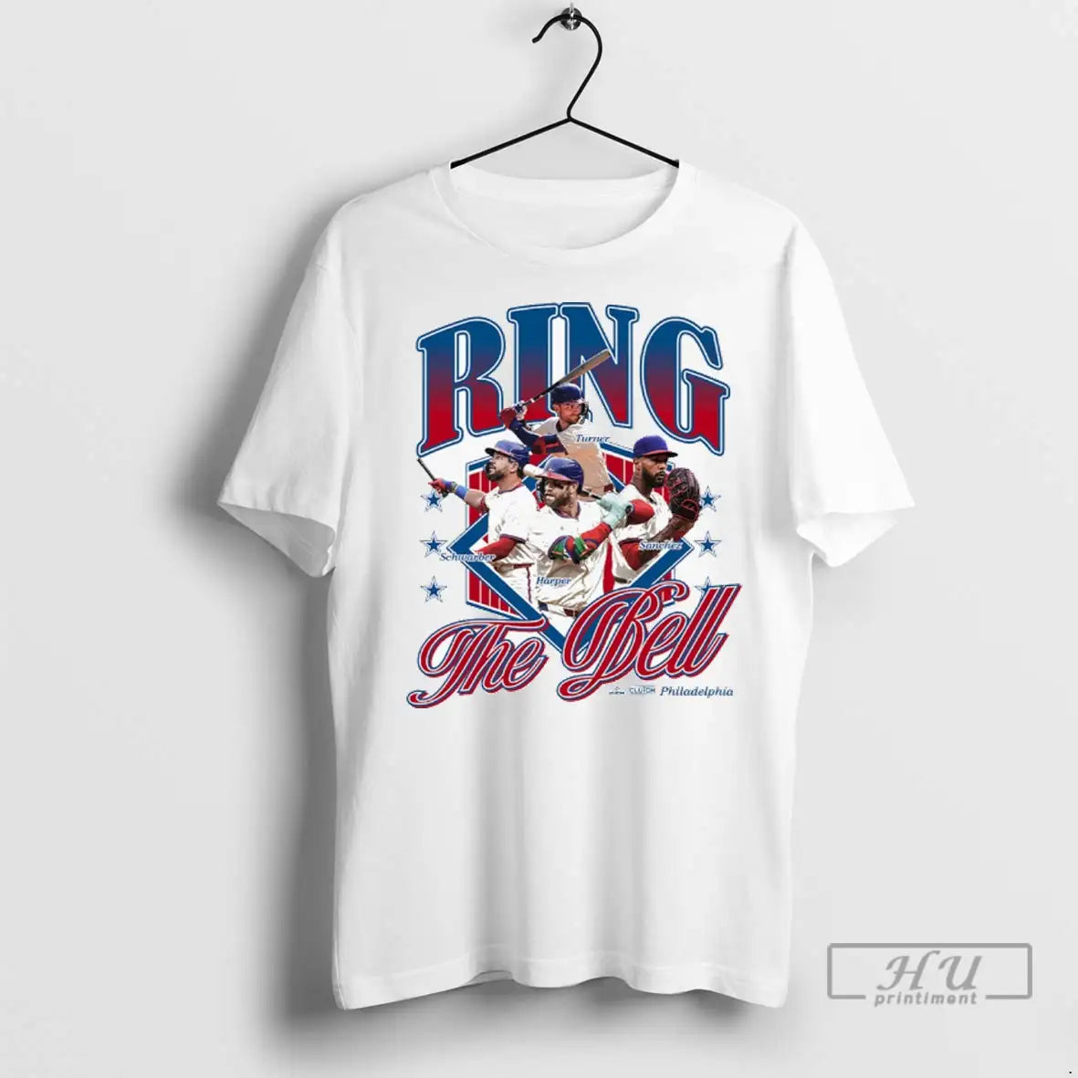 Officials Turner Schwarber Harper And Sanchez Ring The Bell Philadelphia Phillies Mlb Graphic T Shirts