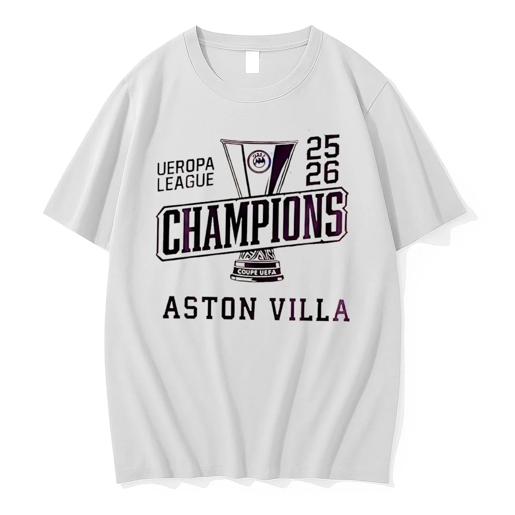 Officials Uefa Europa League Champions 2026 Aston Villa Logo Tee T Shirt Sweater