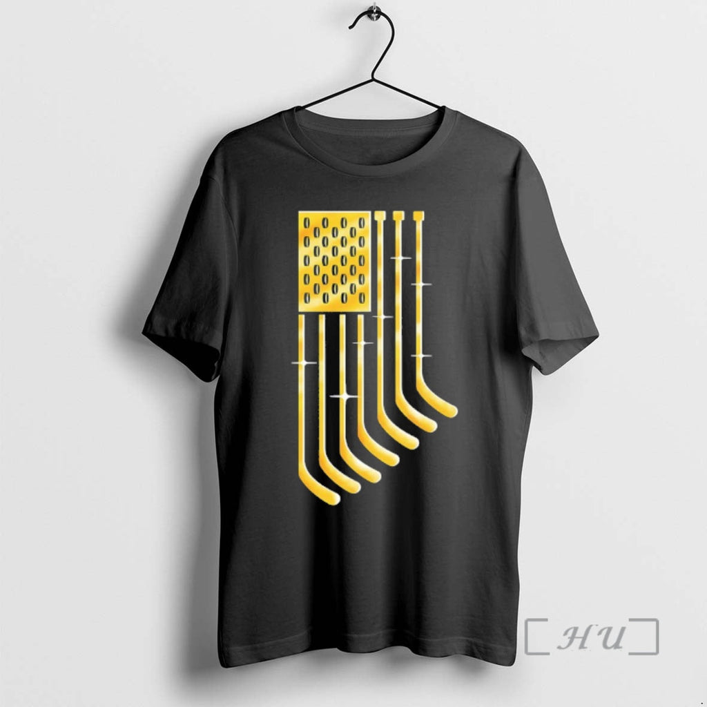 Officials Usa Hockey American Gold Flag