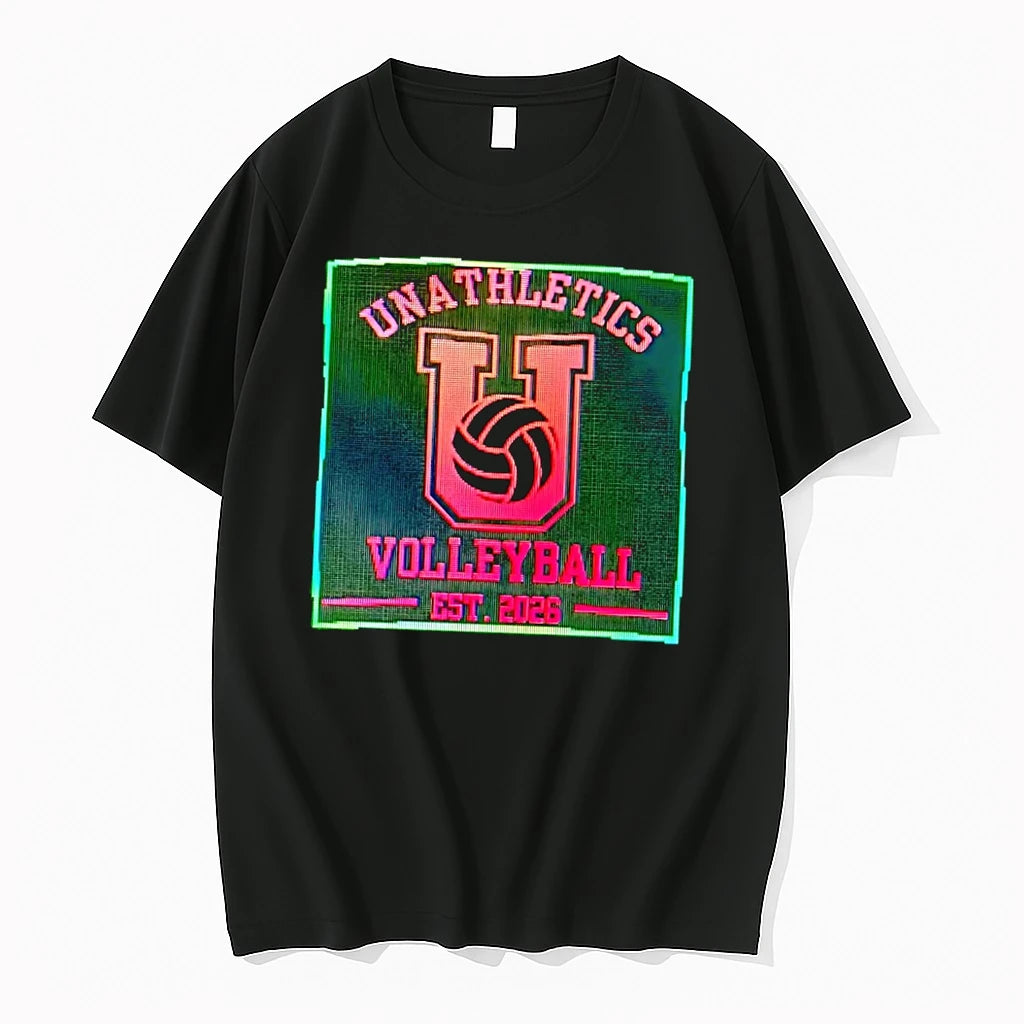 Officials Unathletics U Volleyball Est 2026 Black T Shirt Sweater