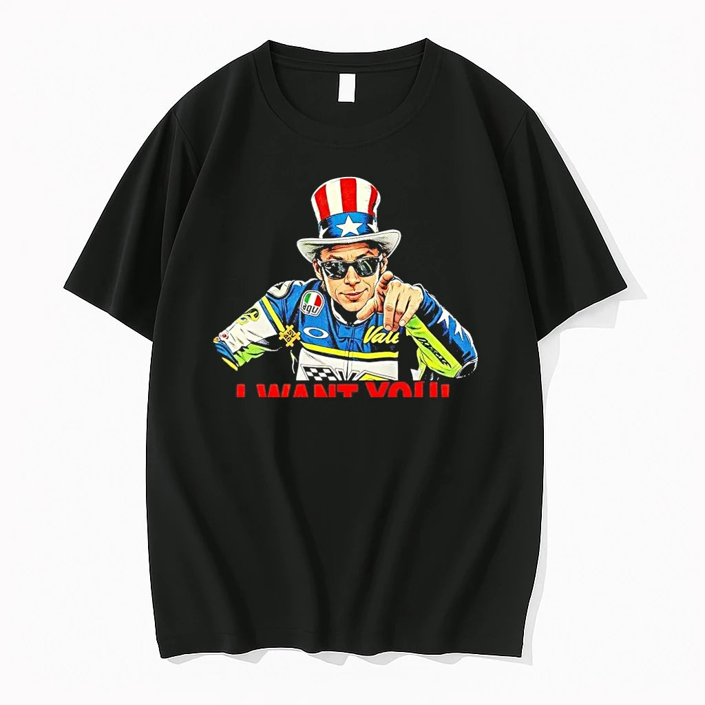 Officials Valentino Rossi Uncle Sam I Want You For Yellow Army T Shirt Sweater