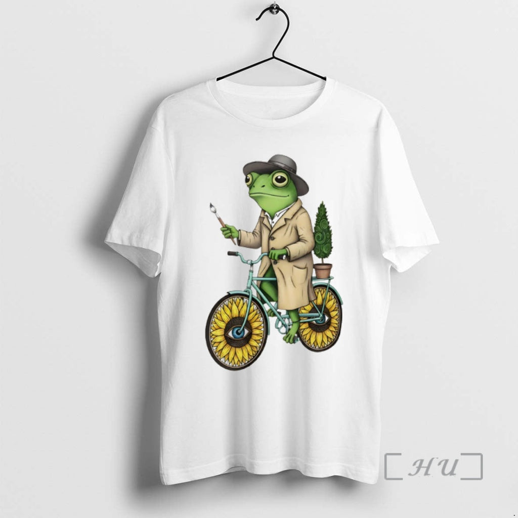 Officials Van Gogh Frog Cyclist Cartoon