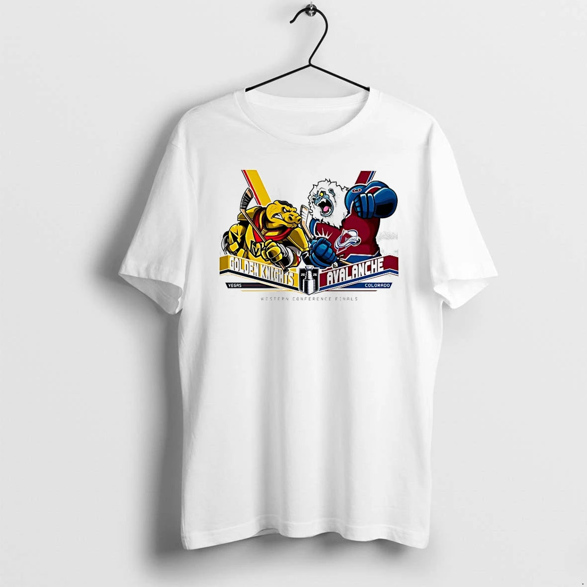 Officials Vegas Golden Knights Vs Colorado Avalanche Western Conference Finals Nhl Mascot T Shirt Sweater