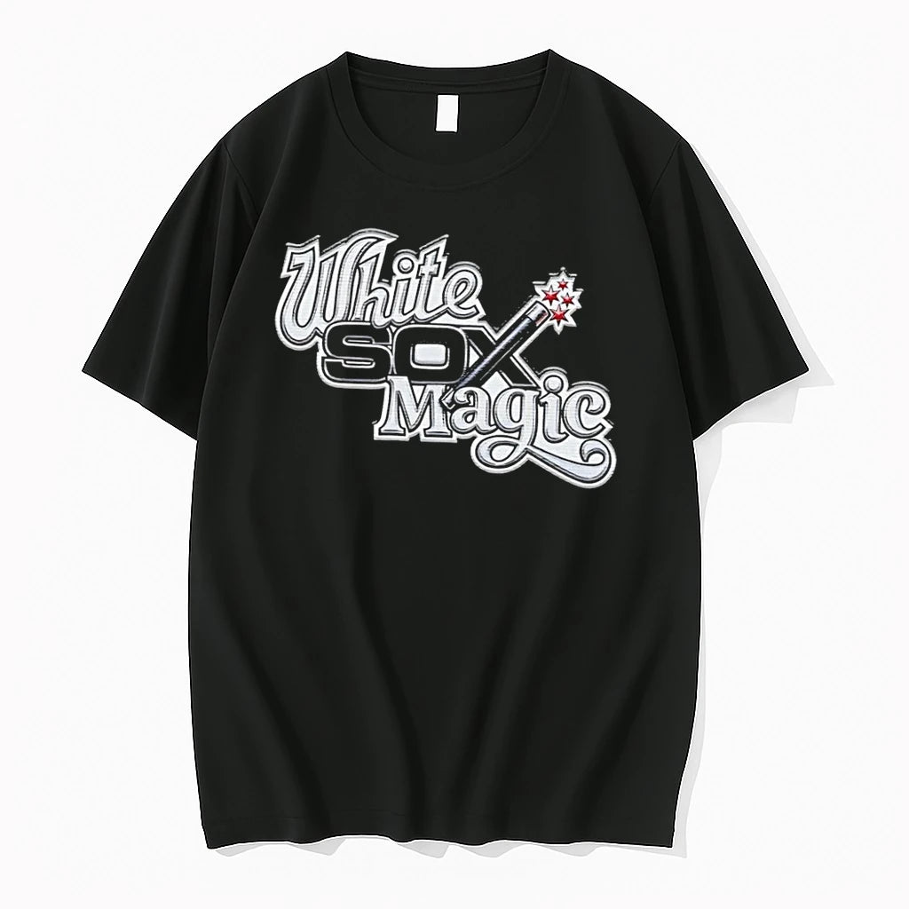 Officials White Sox Magic Wand Stars Black T Shirt Sweater