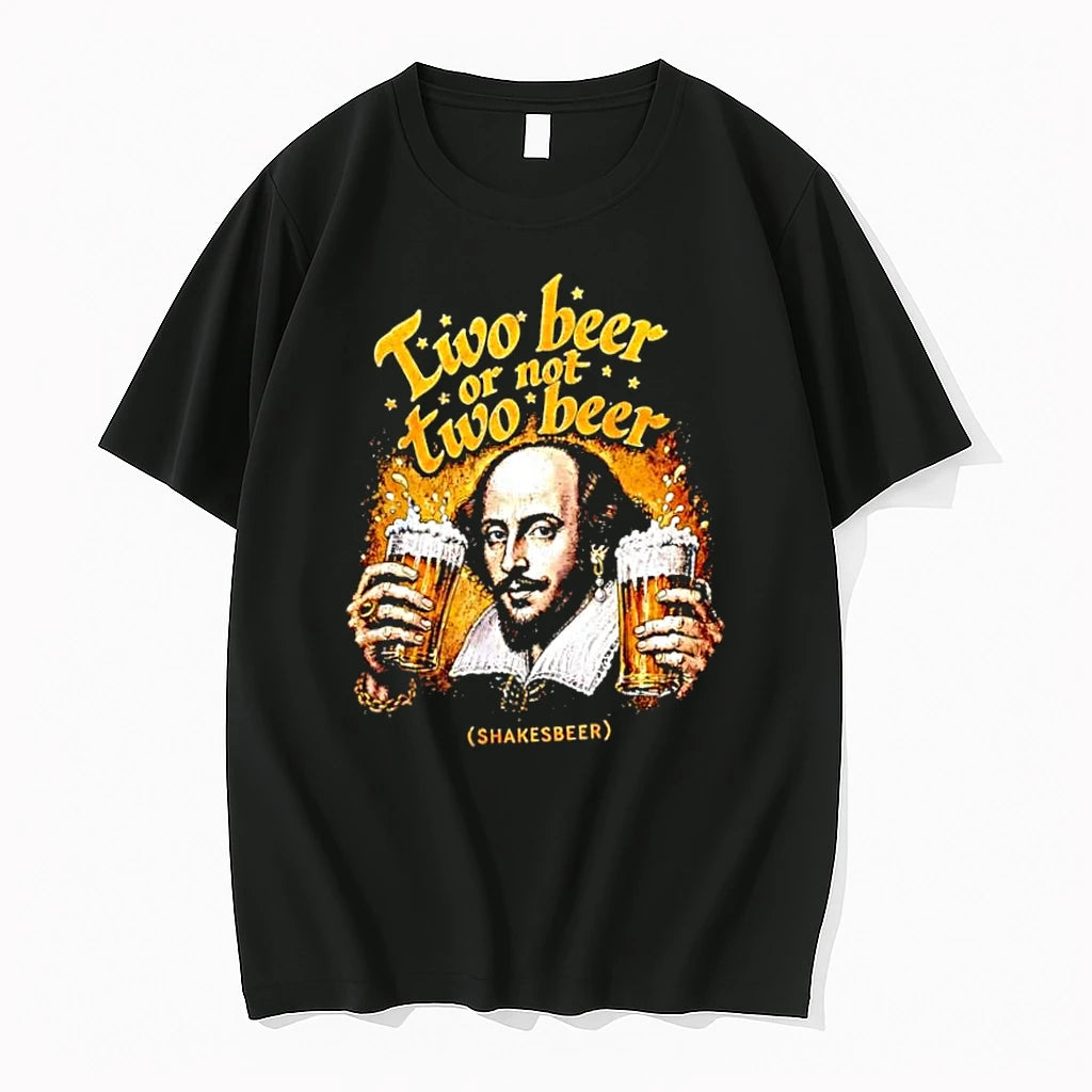 Officials William Shakespeare Two Beer Or Not Two Beer Shakesbeer Drinking Premium T Shirt