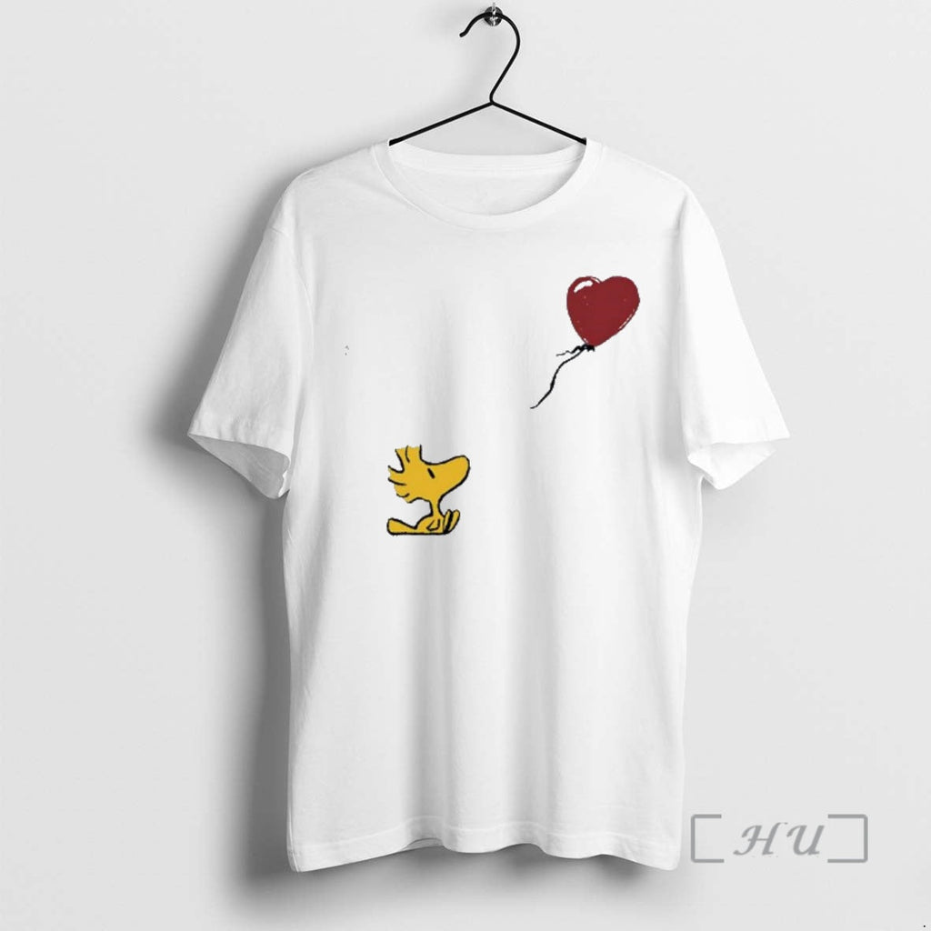 Officials Woodstock Peanuts Character With Red Heart Balloon