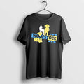 Officials Woofstock White Cat Yellow Dog Standing On Guitar Neck Cartoon Mens T Shirt Sweater