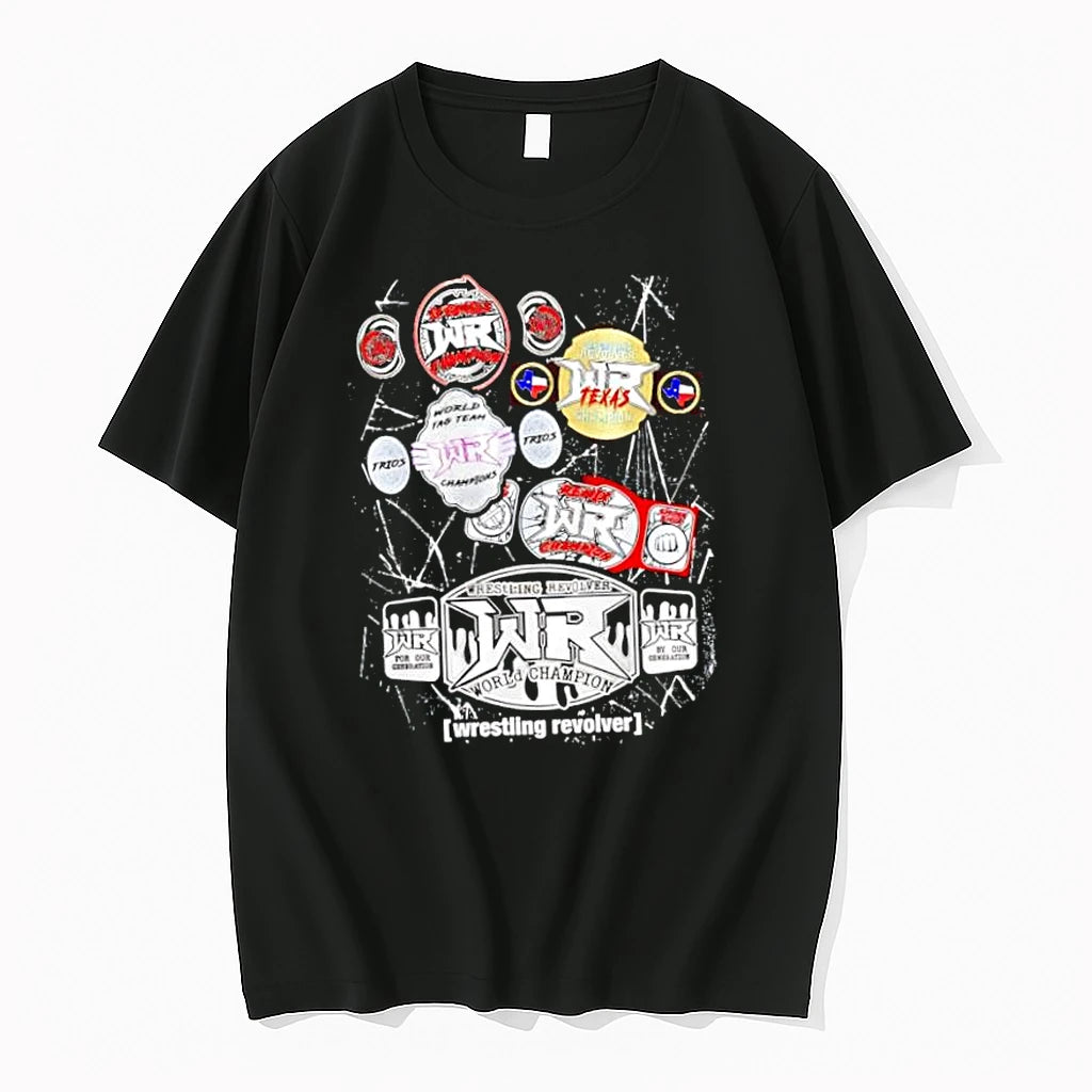 Officials Wrestling Revolver Championship Titles Scramble Texas Trios Remix World Premium T Shirt