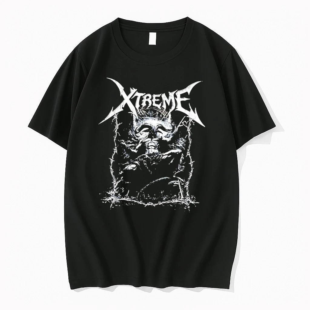 Officials Xtreme Horned Demon Barbed Wire Black T Shirt Sweater