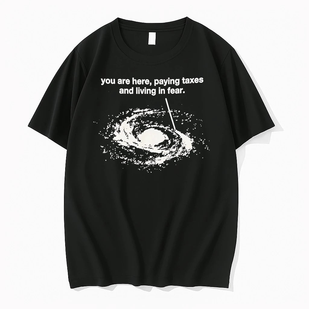 Officials You Are Here Paying Taxes And Living In Fear Galaxy Premium T Shirt