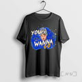 Officials You Wanna Go Ice Hockey Goalie Blue Splatter Art