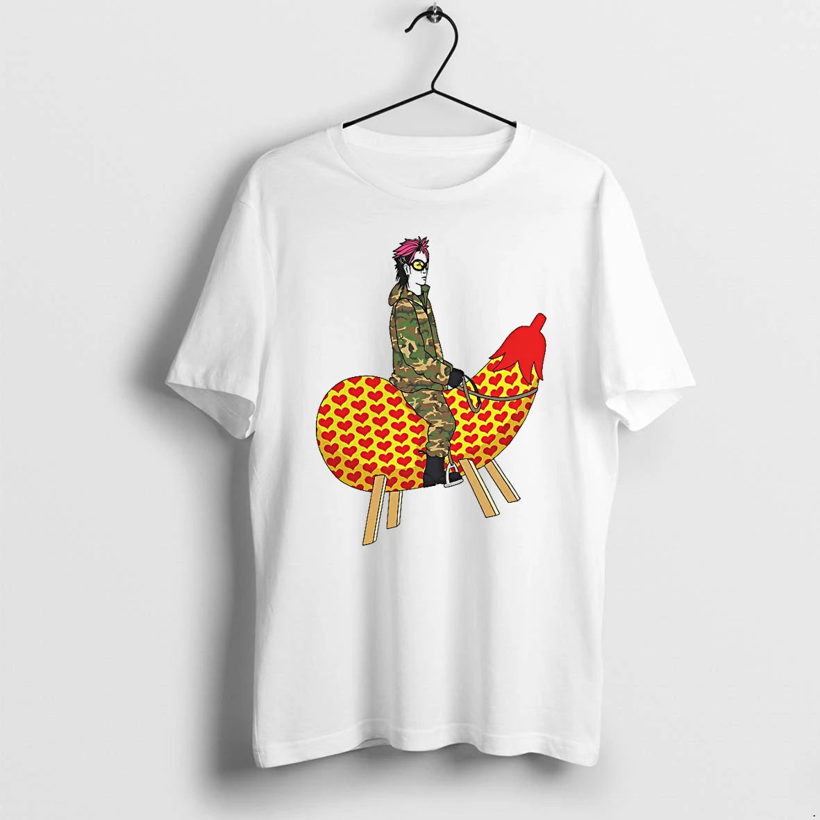 Officials Yung Lean On Heart Pattern Eggplant Rocking Horse Rider T Shirt Sweater
