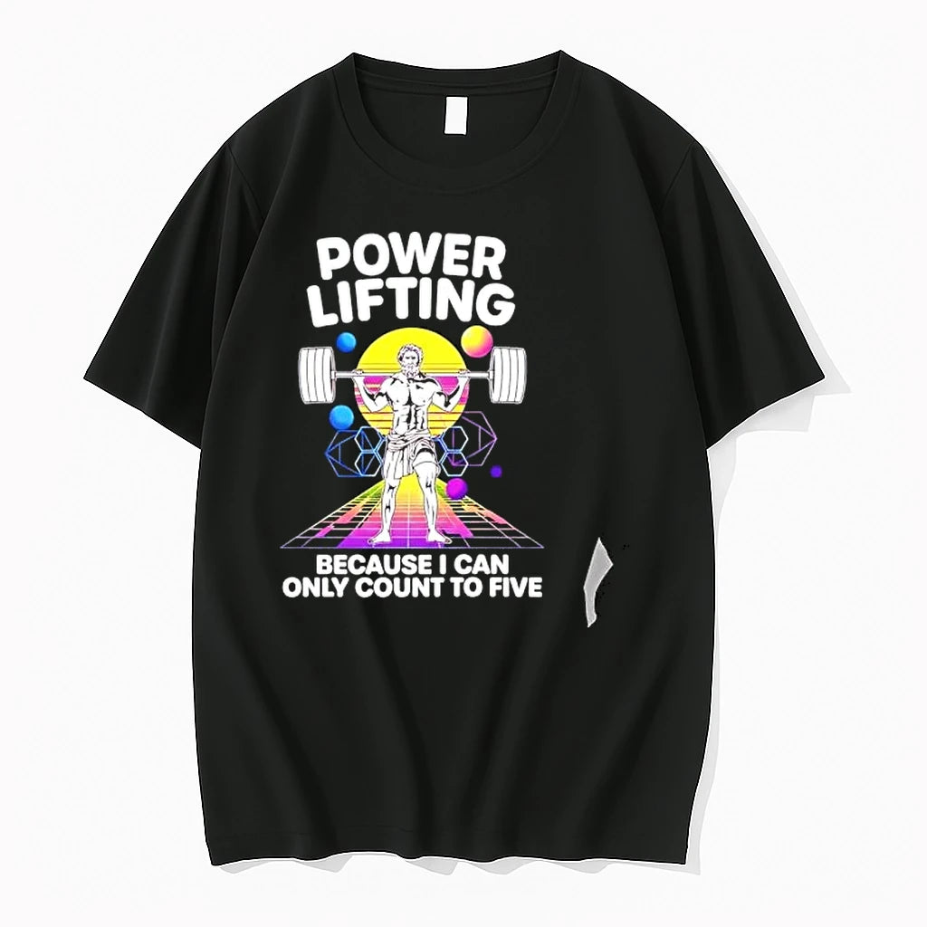 Officials Zeus Power Lifting Because I Can Only Count To Five Premium T Shirt