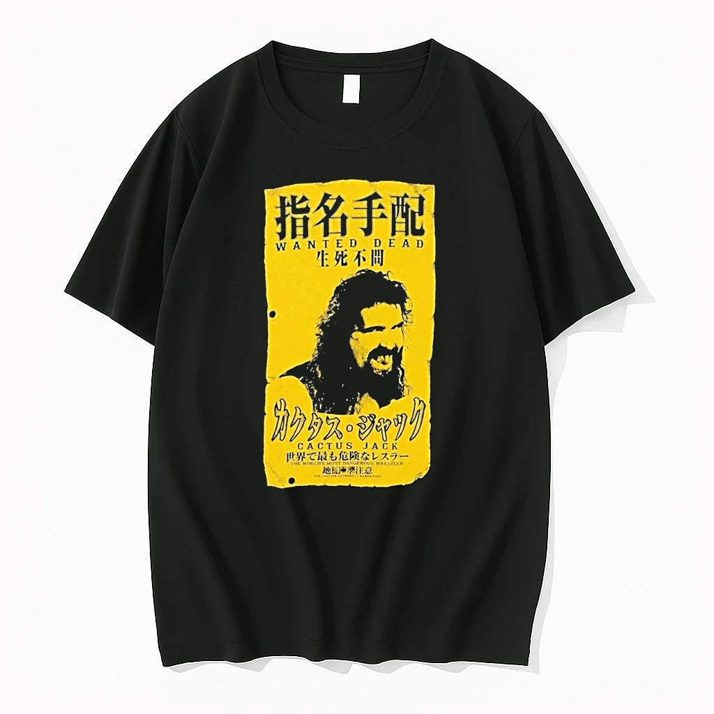 Officials Jamie Hayter Wanted Dead Cactus Jack Japanese Premium T Shirt