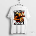 Officials Not In This House George Washington Holding Karl Marx Eagle Flag Ladies T Shirts