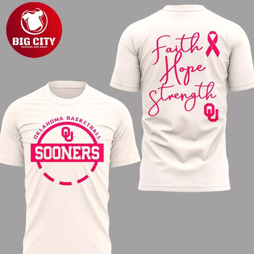 Oklahoma Sooners Fight Cancer 2026 Faith Hope Strength Two Sided Shirt