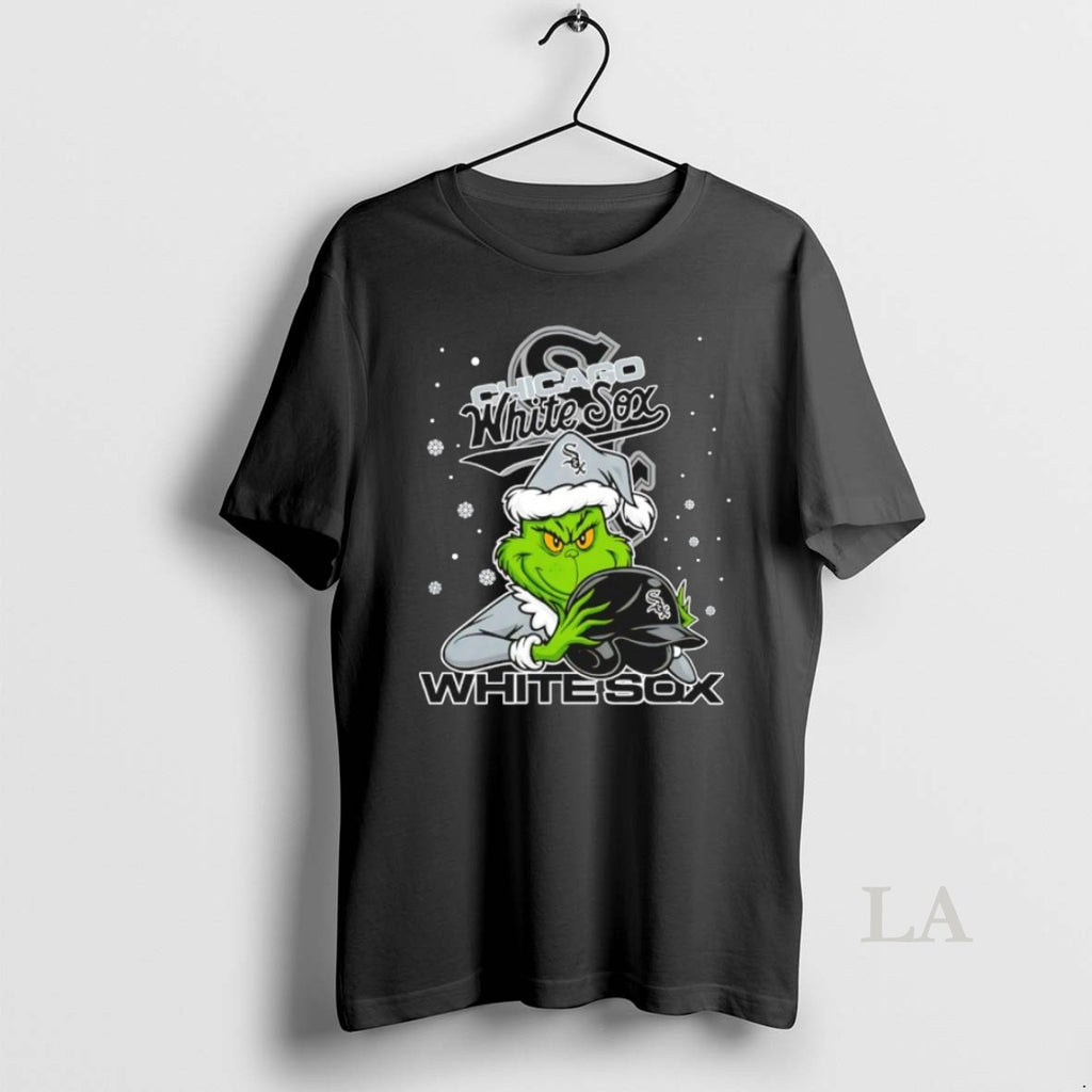 Original Chicago White Sox Baseball Grinch Holding Helmet Christmas