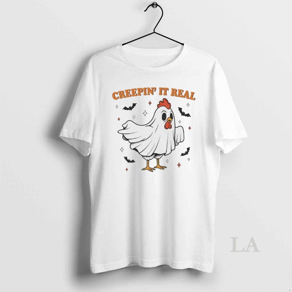 Original Chicken Ghost Creepin It Real Halloween