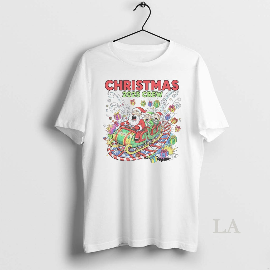 Original Christmas 2025 Crew Santa Sleigh Ride Rollercoaster White