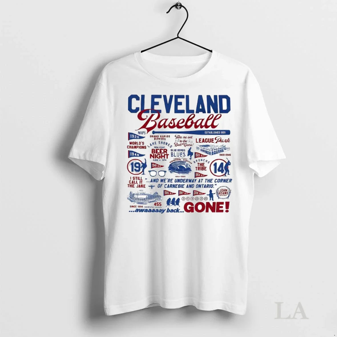 Original Cleveland Baseball History Collage Away Back Gone