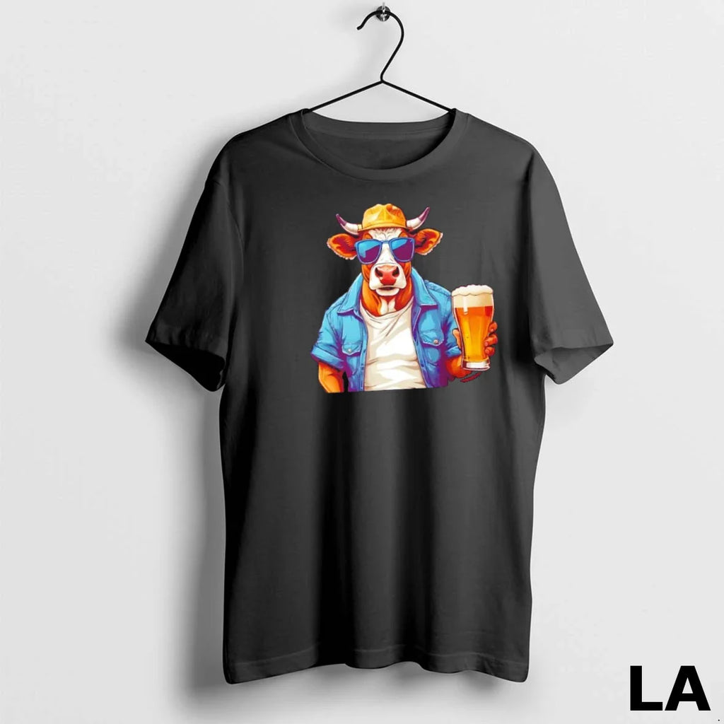 Original Cool Beer Cow Animal Drinking
