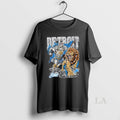 Original Detroit Lions Gladiator Football Fire Graphic
